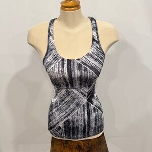 Lululemon Athletica Black and White Patterned Top